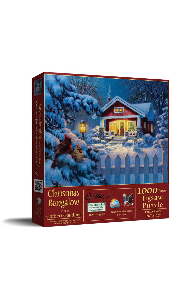 Sunsout Christmas Bungalow 1000 piece Jigsaw Puzzle for Adults, Main, color, Multicolor