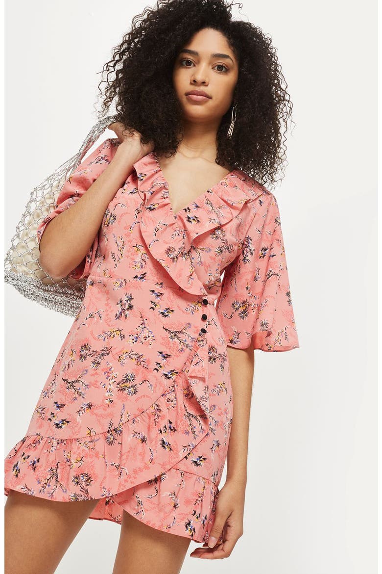 Off Duty Ruffle Tea Dress, Alternate, color, PINK