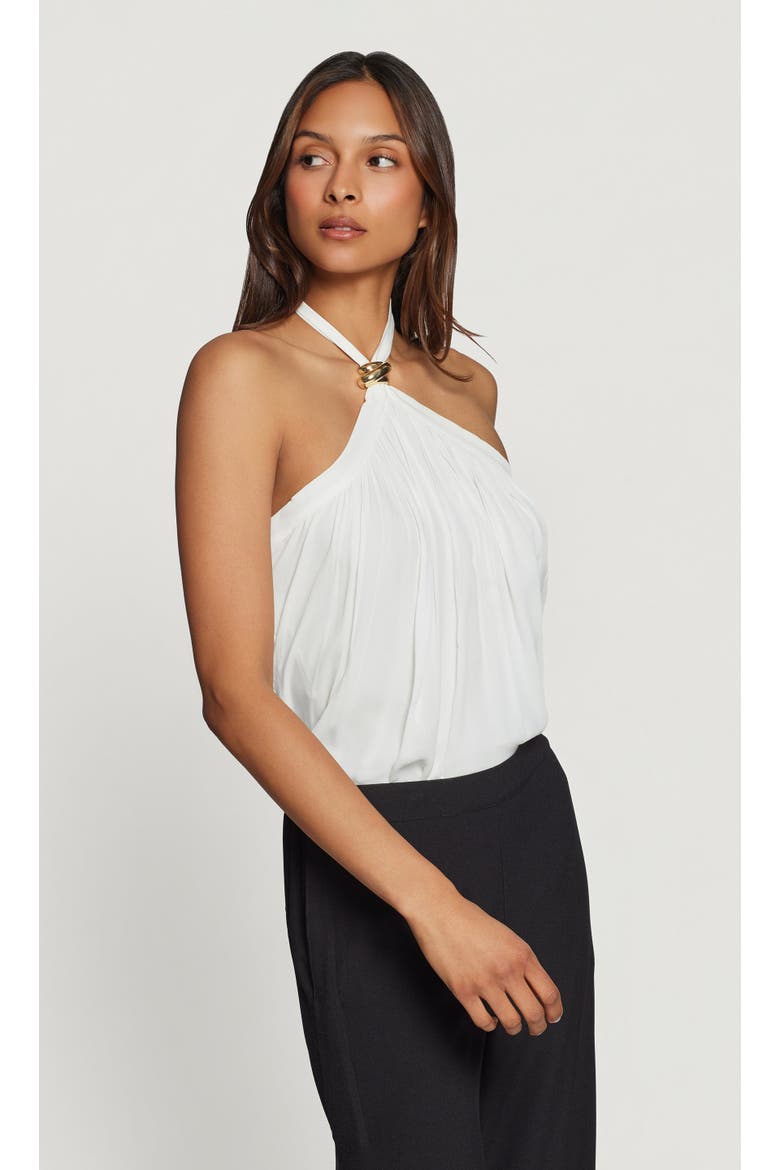 Chelsea Halter Blouse, Alternate, color, White