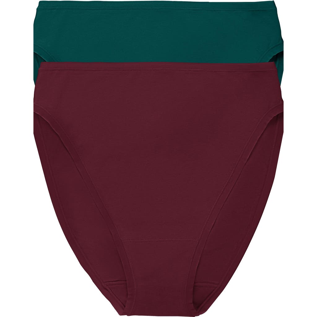 Natori Bliss Bare Cotton High Cut Brief 2-pack