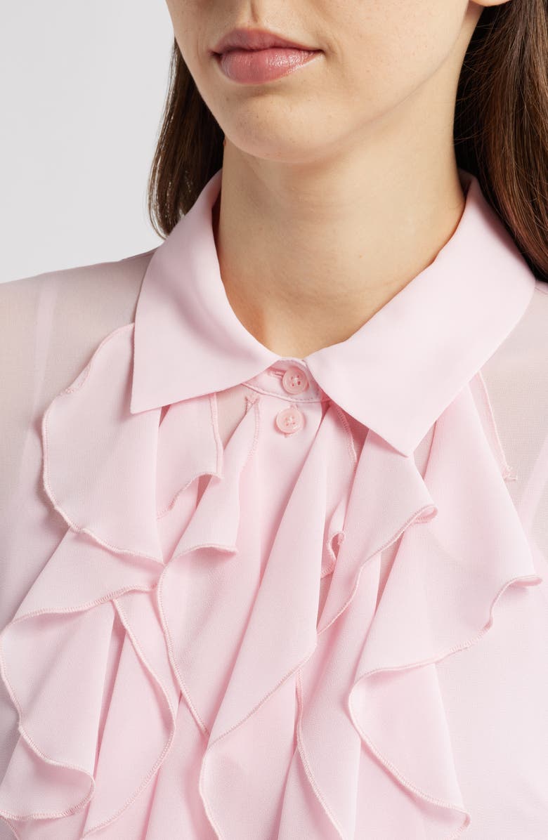 Anne Klein Ruffle Front Shirt, Alternate, color,