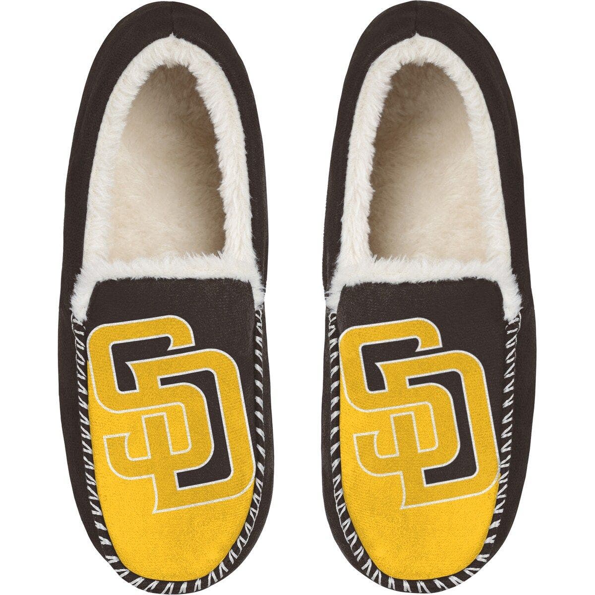 FOCO Men's FOCO San Diego Padres Colorblock Moccasin Slippers, Main, color, 
