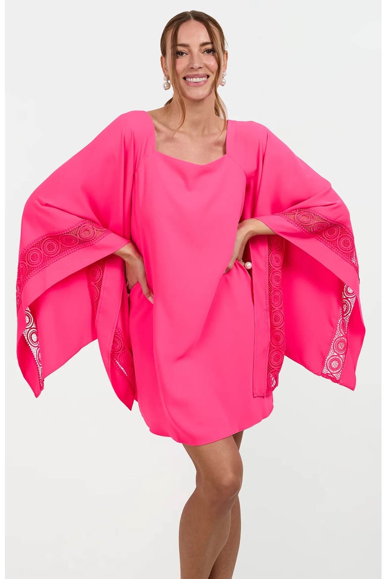 Aqualane Side Flounce Dress, Alternate, color, Magenta Milano