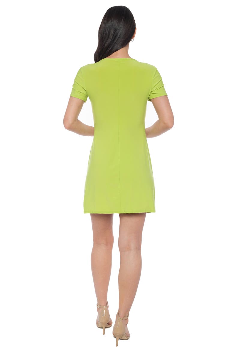 Jersey Sheath Minidress, Alternate, color, CHARTREUSE