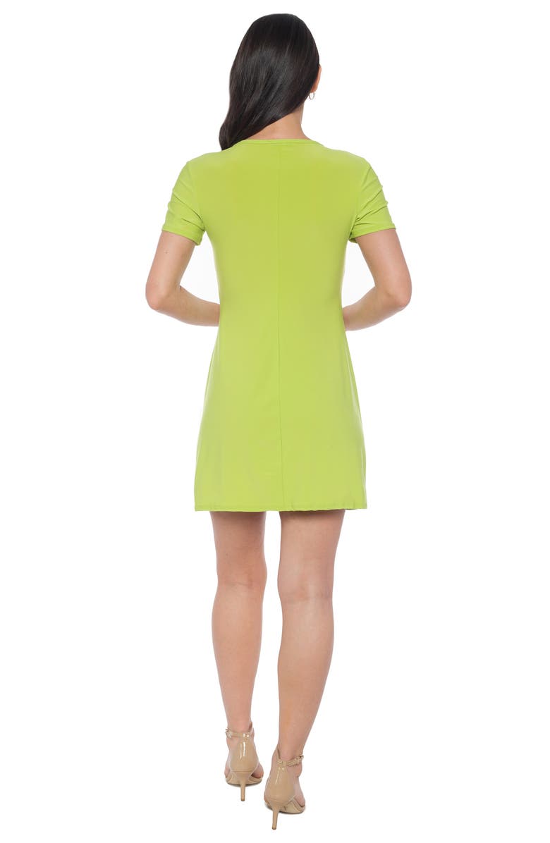 TASH AND SOPHIE Jersey Sheath Minidress, Alternate, color, Chartreuse