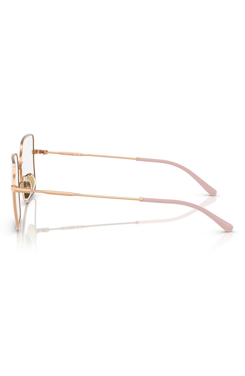 VOGUE 54mm Square Optical Glasses, Alternate, color, Rose Gold