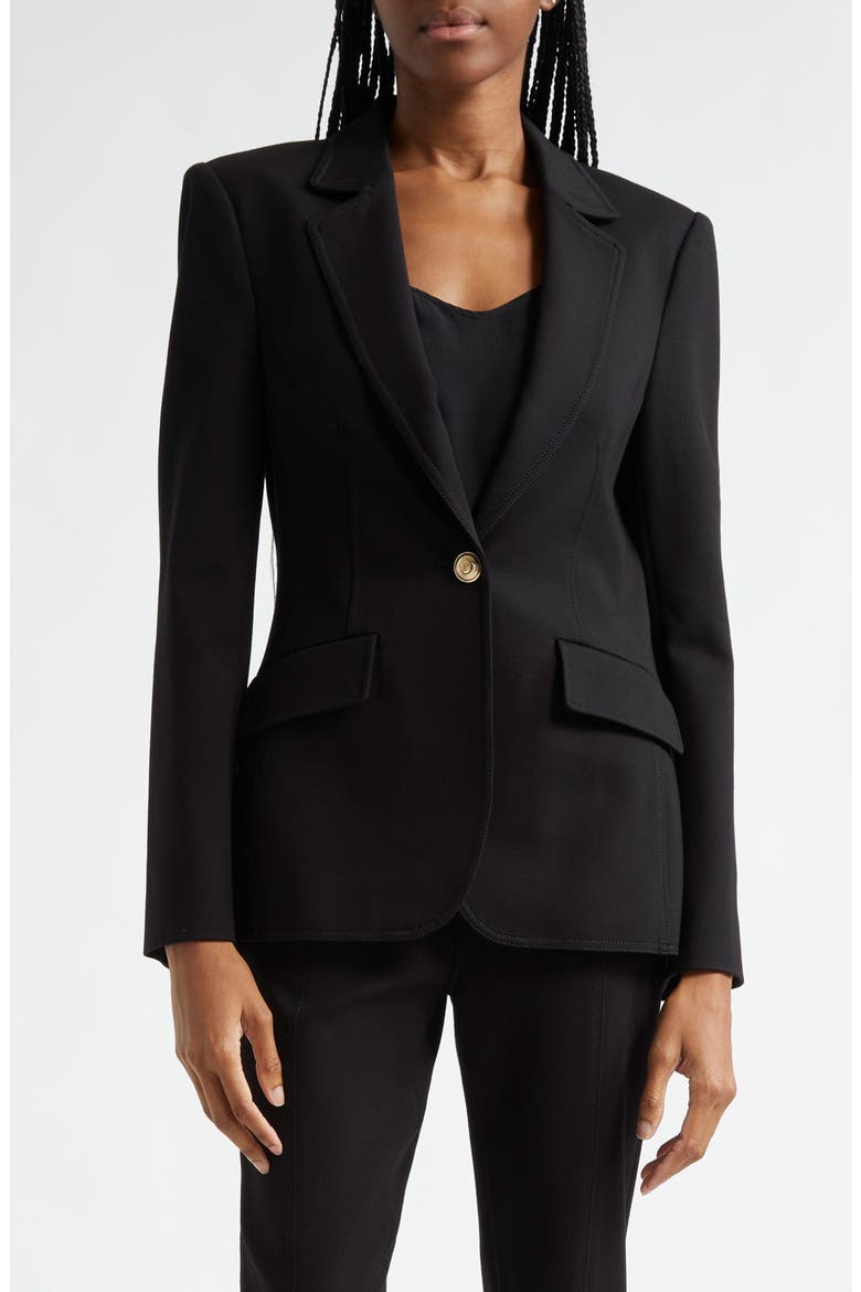 Danicka One-Button Blazer, Main, color, BLACK