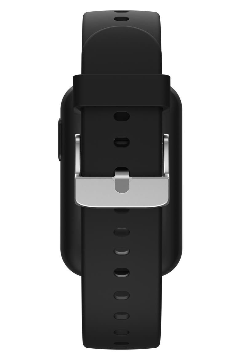Active 5 Silicone Strap Activity Tracker Watch, 48mm x 29.5mm, Alternate, color, BLACK