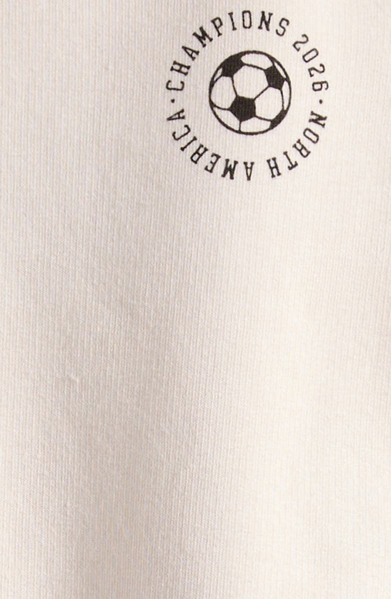 Little Planet Soccer Knit Top & Shorts Set, Alternate, color, Cream