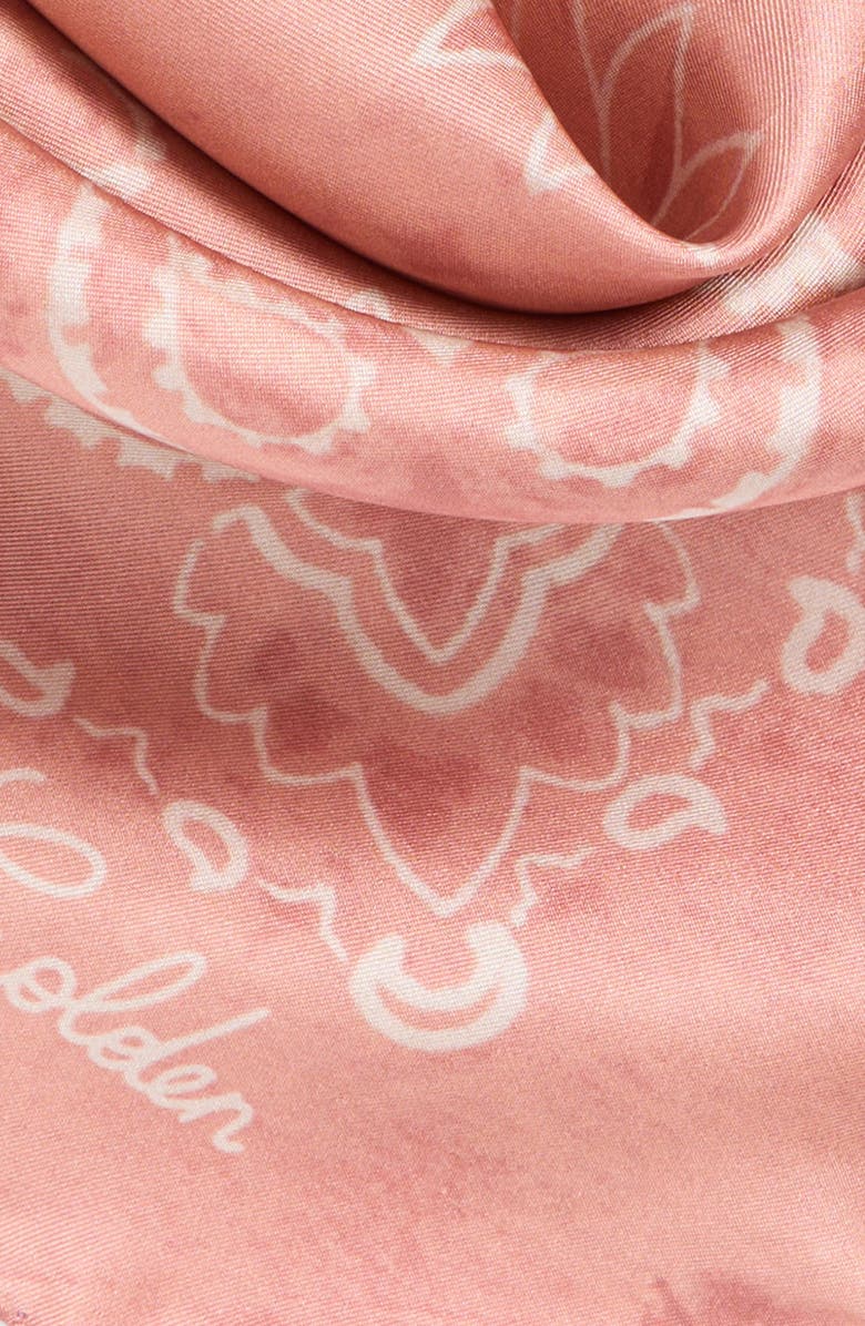 Golden Goose Golden Foulard Paisley Print Silk Square Scarf, Alternate, color,