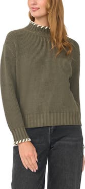 Vince Camuto Whipstitch Turtleneck Sweater