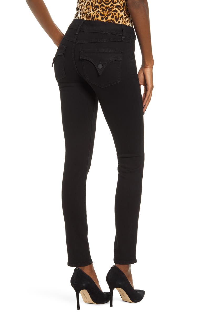 Hudson Jeans Collin Ankle Skinny Jeans, Alternate, color, Black