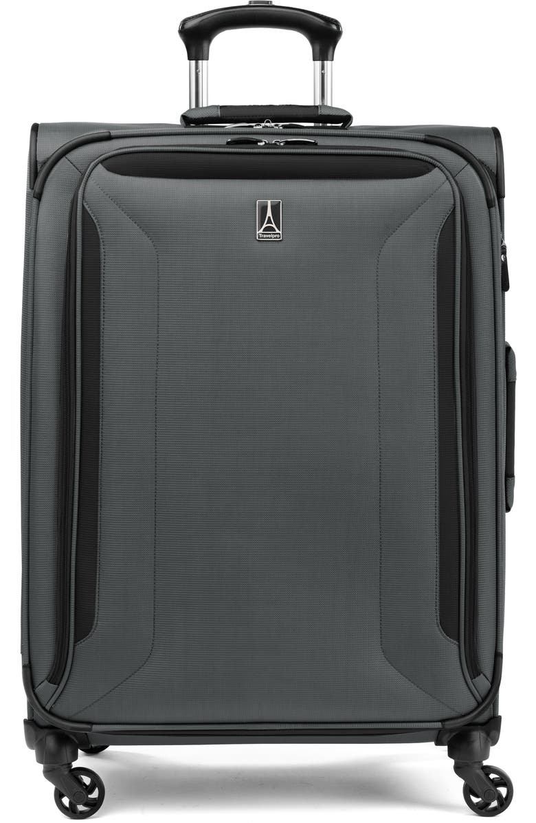 TRAVELPRO Pilot Air 2 25-Inch Expandable Spinner Luggage, Main, color, Grey/ Black