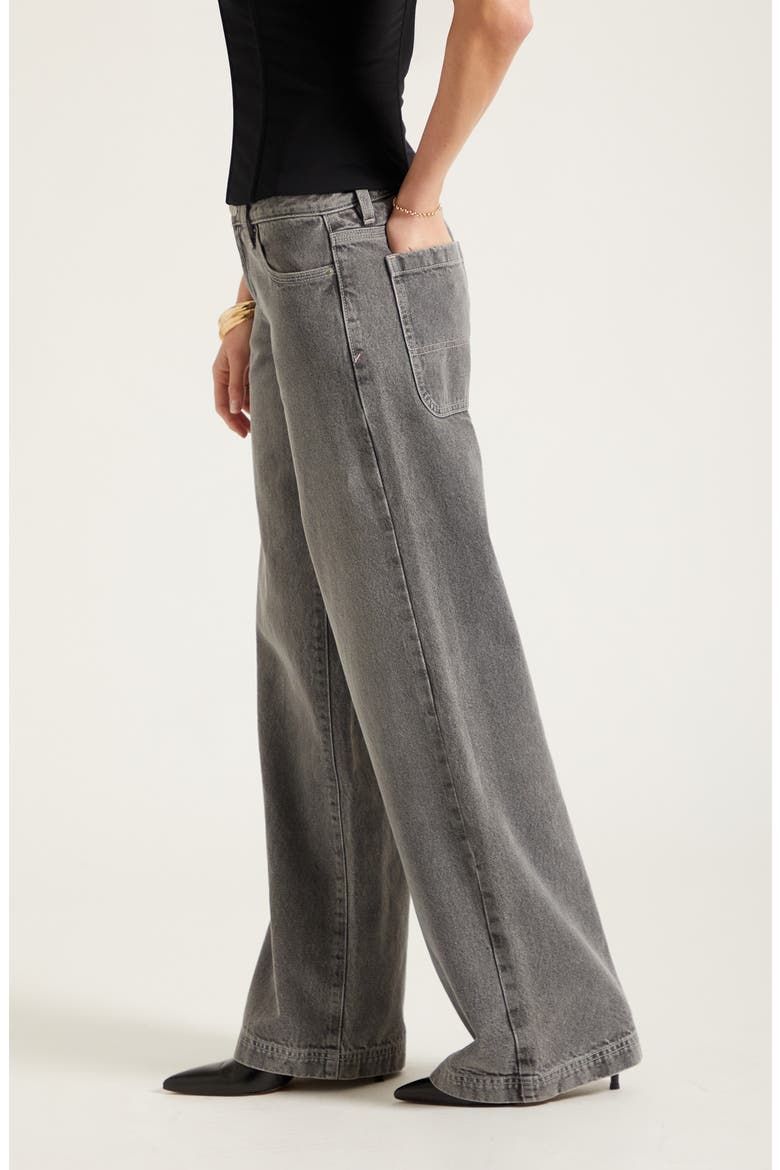 Casey Low Rise Denim Baggy Wide Leg Jeans, Alternate, color, GRAY