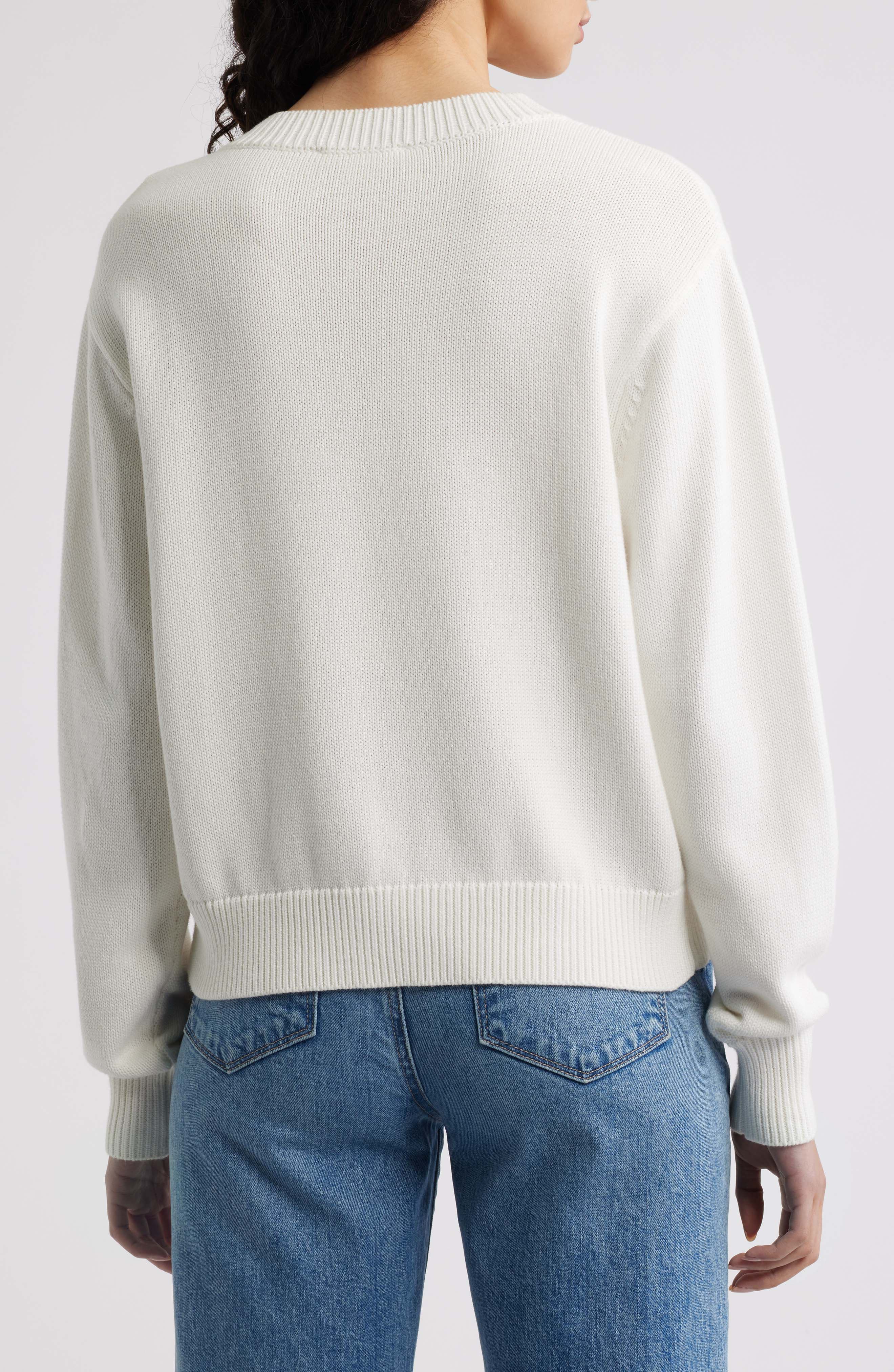 Sequin Flag Cotton Sweater - image 2