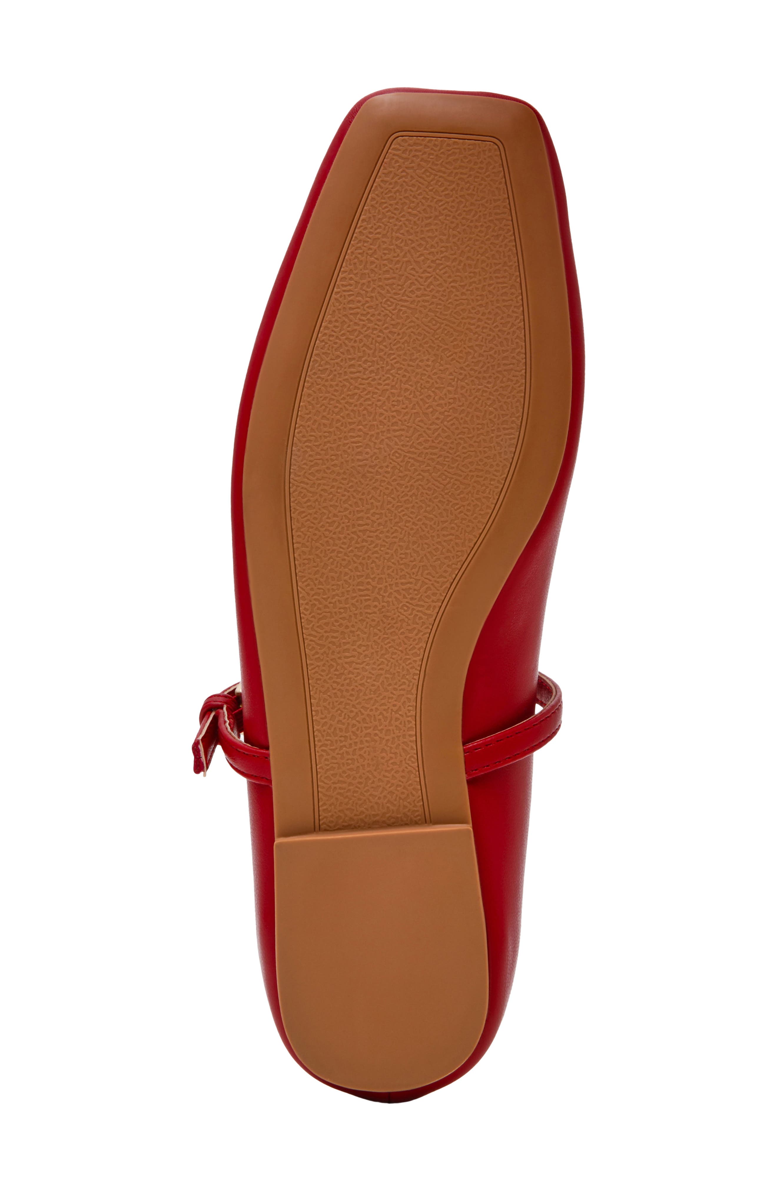 Fabes Mary Jane Flat, Alternate, color, DARK RED