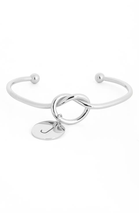 Love Knot Initial Bracelet