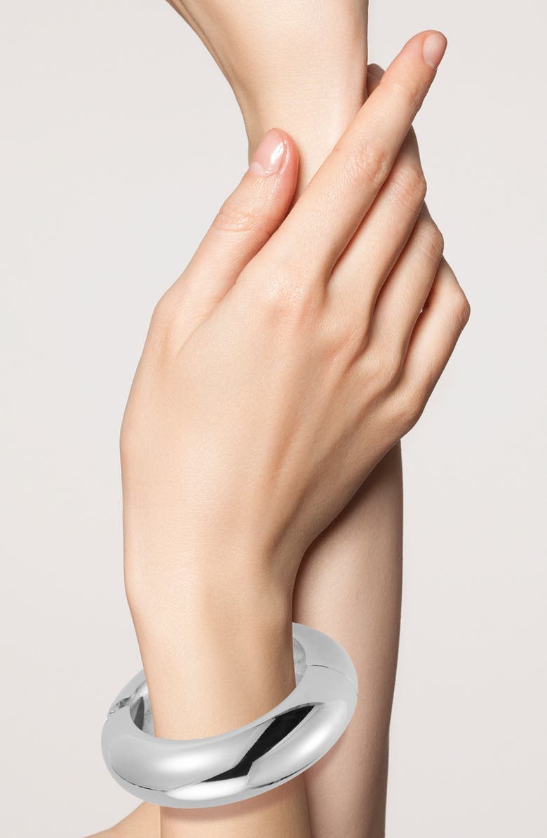 SPHERA MILANO Polished Bangle Bracelet, Alternate, color, Silver