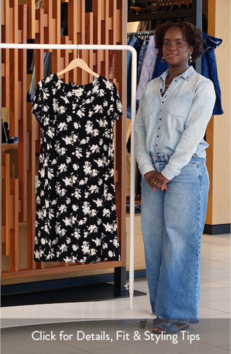 Floral Double Flutter Sleeve Dress, sales video thumbnail