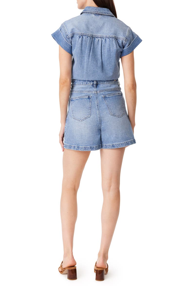 Roll Cuff Denim Jumpsuit, Alternate, color, SPLASH