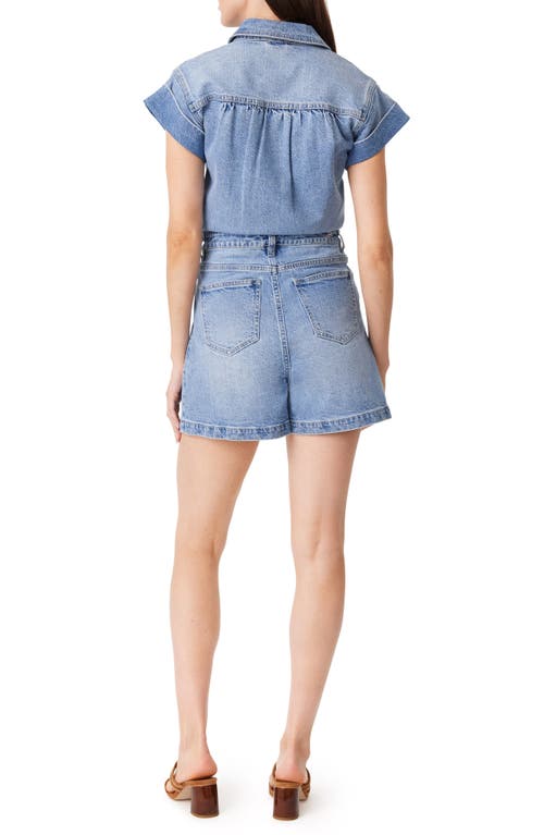 Shop Habitual Roll Cuff Denim Jumpsuit In Splash