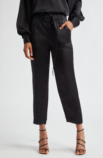 RAMY BROOK RAMY BROOK HAYDEN BELTED SATIN PANTS