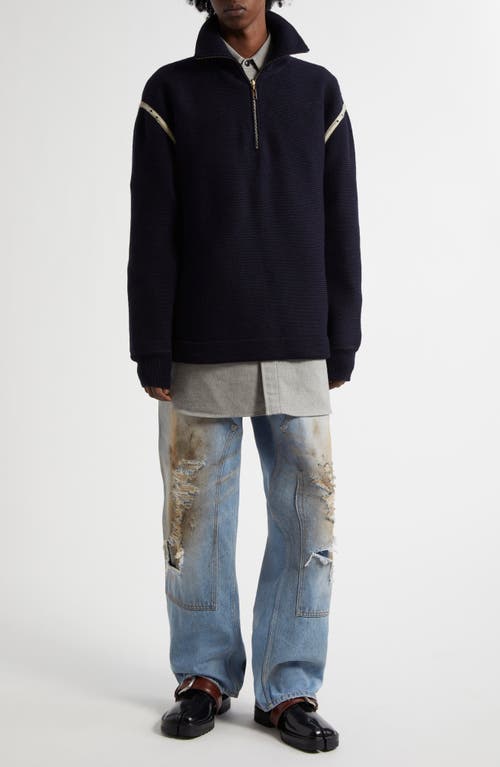 MM6 MAISON MARGIELA MM6 MAISON MARGIELA RIP & REPAIR STRAIGHT LEG JEANS
