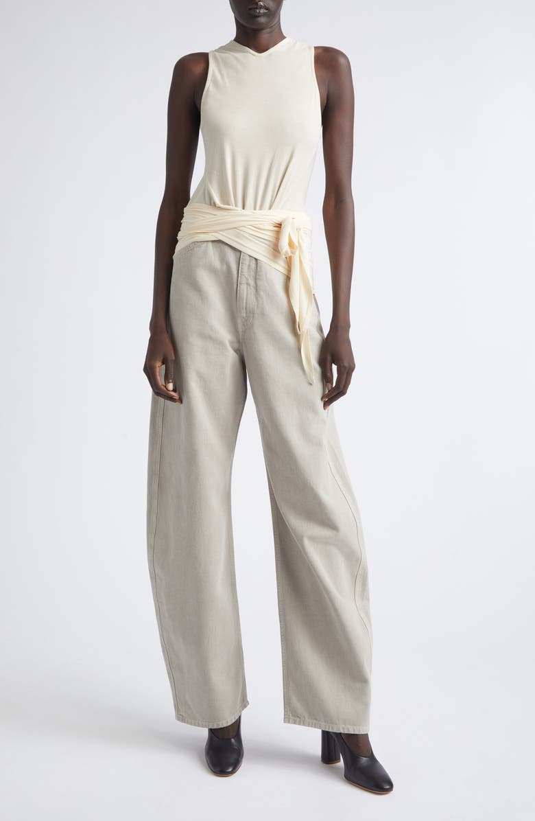 Lemaire Sleeveless Jersey Wrap Top, Alternate, color, Cream