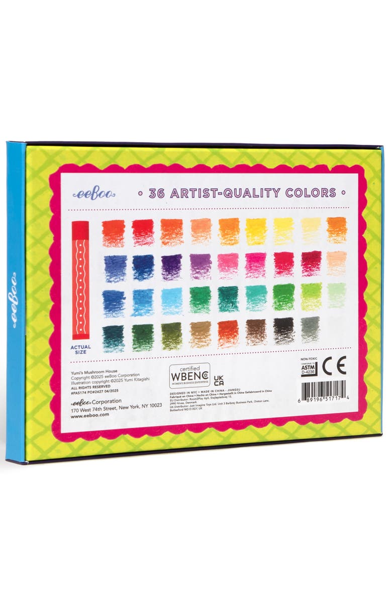 eeBoo Oil Pastels Yumi's Mushroom House, Alternate, color, 