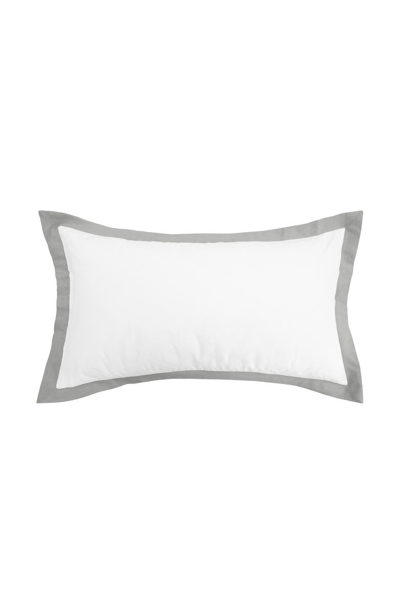 ELISABETH YORK Digby Dove 100% Cotton Chambray King Sham 20" x 36", Main, color, Off-White