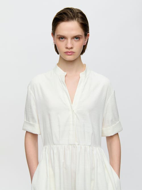 Callas Milano Sardinia Tiered Cotton Midi Dress In White