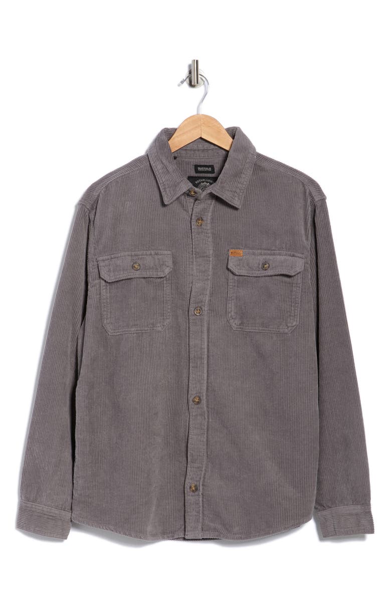 Buffalo Jeans Jeremias Corduroy Shirt Jacket, Alternate, color, Graphite