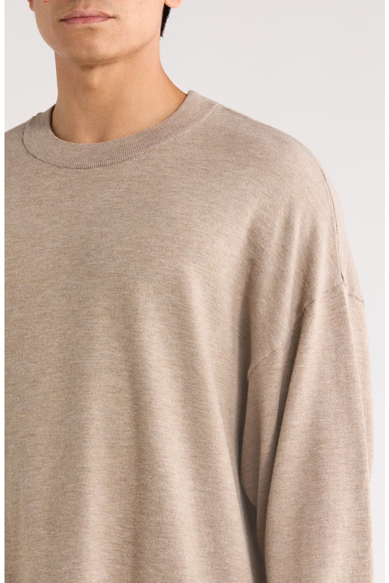 Soft Knit Long Sleeve T-Shirt, Alternate, color, SEAL HEATHER