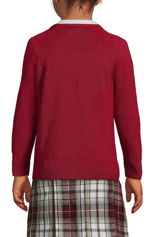 LANDS' END LANDS' END SCHOOL UNIFORM GIRLS COTTON MODAL CARDIGAN SWEATER