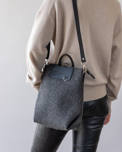 Graf & Lantz Graf Lantz Bedford Merino Wool Midi Backpack In Charcoal Black