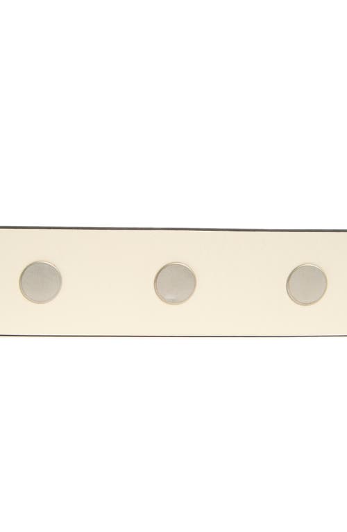 Allsaints Flat Stud Keeper Leather Belt In Red