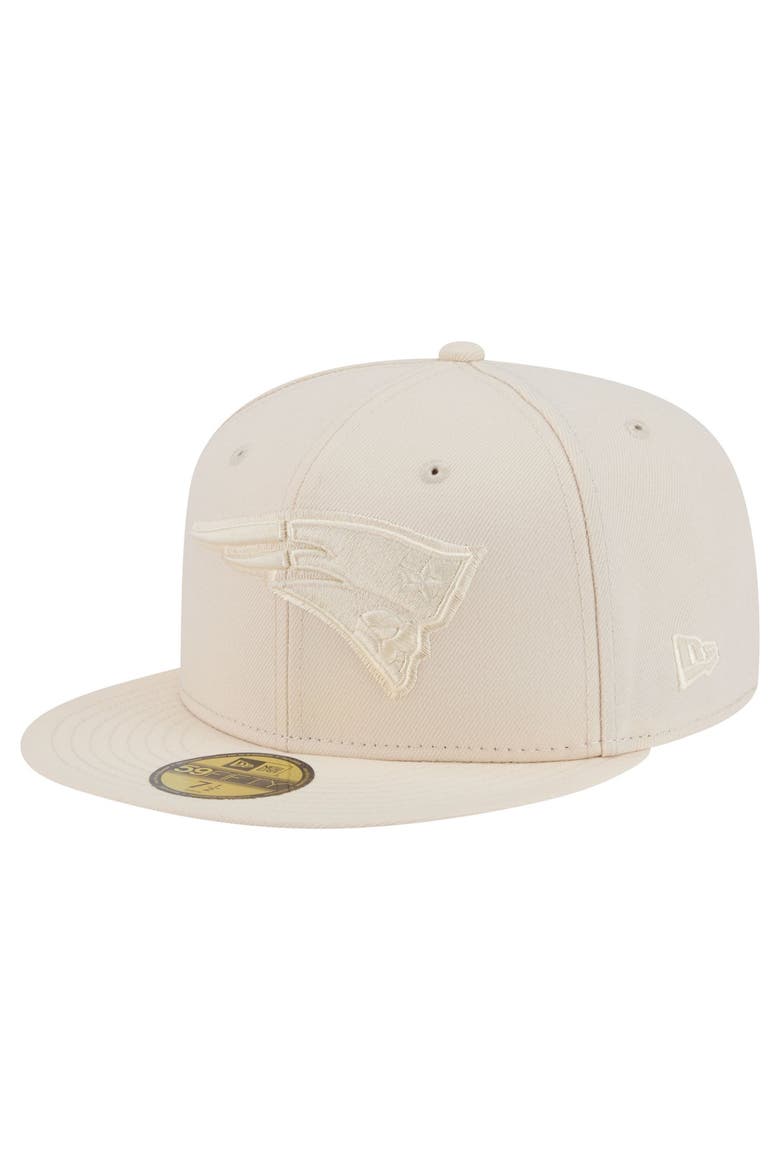 Men's New Era Cream New England Patriots Color Pack 59FIFTY Fitted Hat, Main, color, Cream