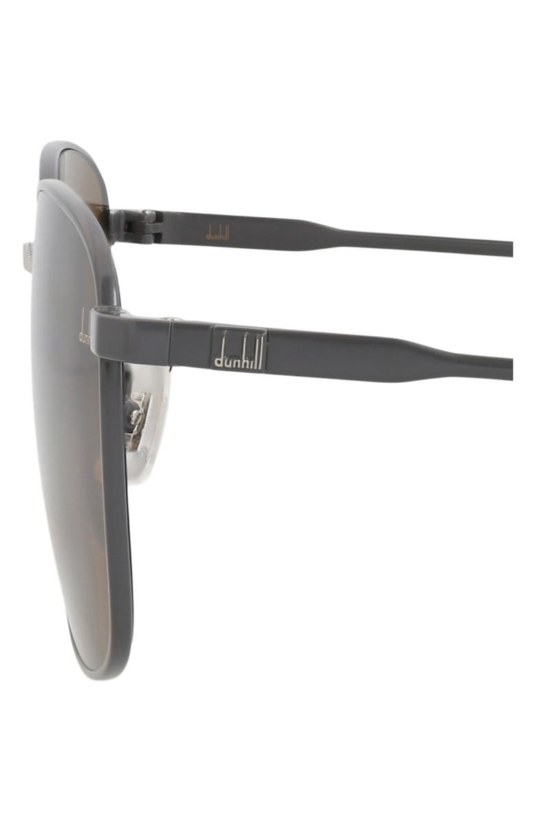 Dunhill 56mm Square Sunglasses, Alternate, color, Grey / Brown