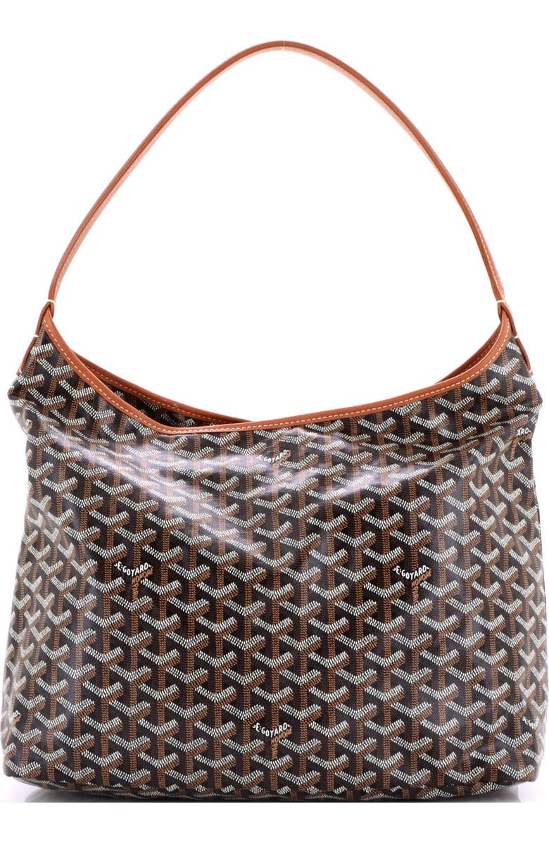 Pre-Owned Goyard Boheme Hobo Coated Canvas, Alternate, color, Brown