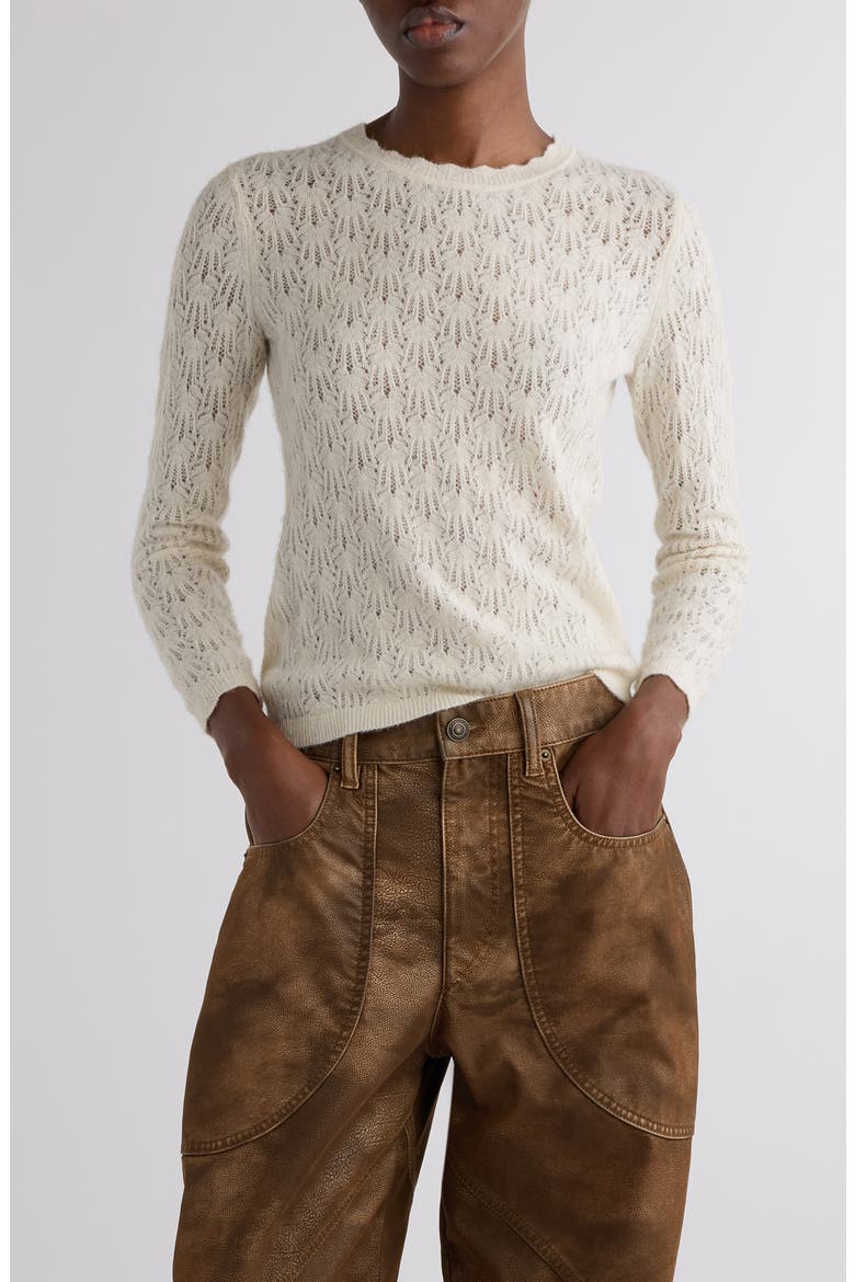 Obeline Pointelle Sweater, Main, color, ECRU