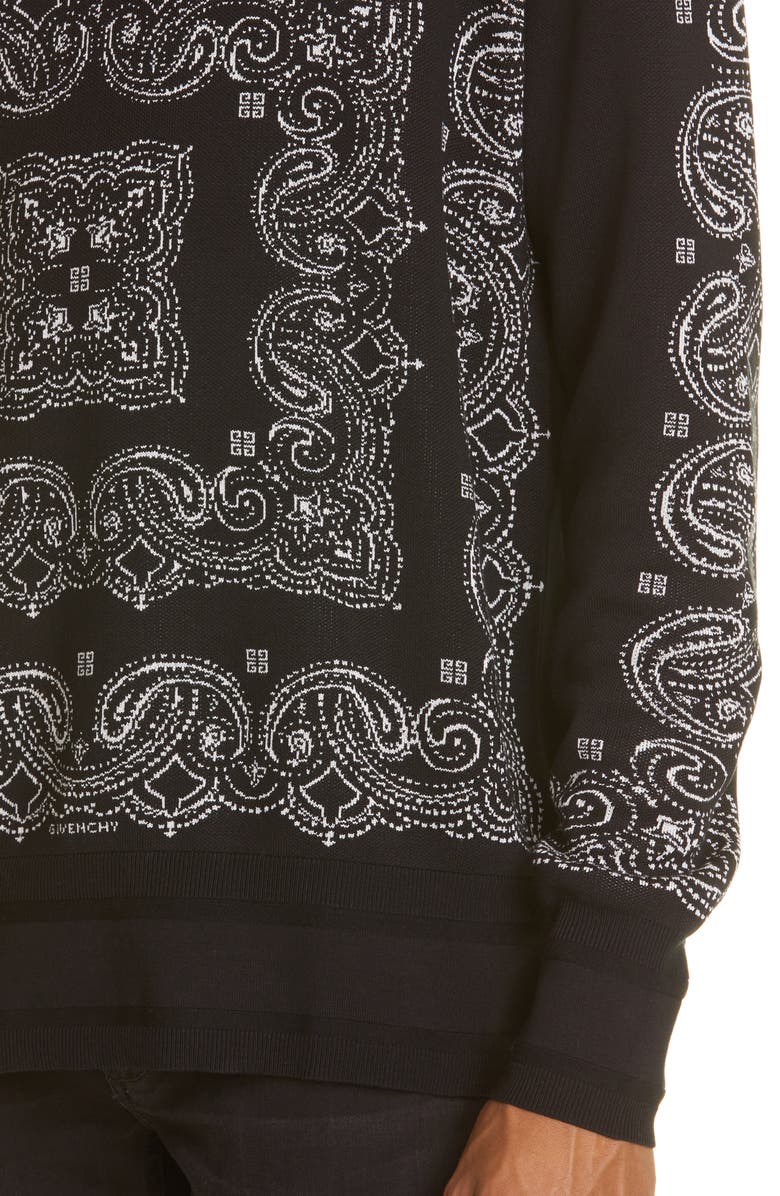 Givenchy Intarsia Bandana Silk Sweater, Alternate, color, 