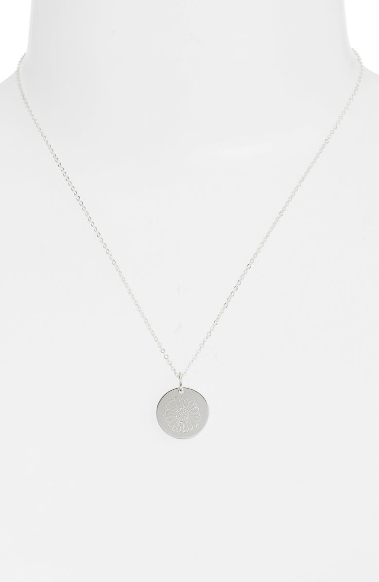 Nashelle Birth Flower Necklace, Alternate, color, Sterling Silver - April