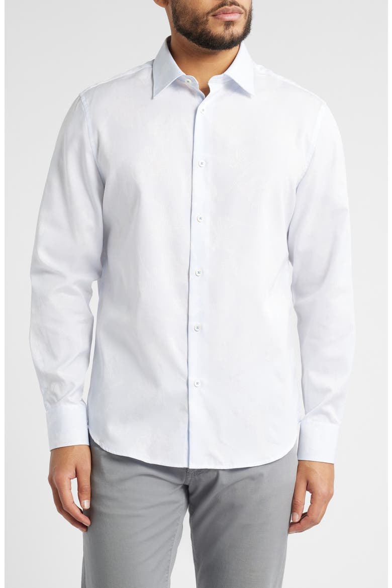 Julian Shaped Fit Button-Up Shirt, Main, color, CLASSIC BLUE