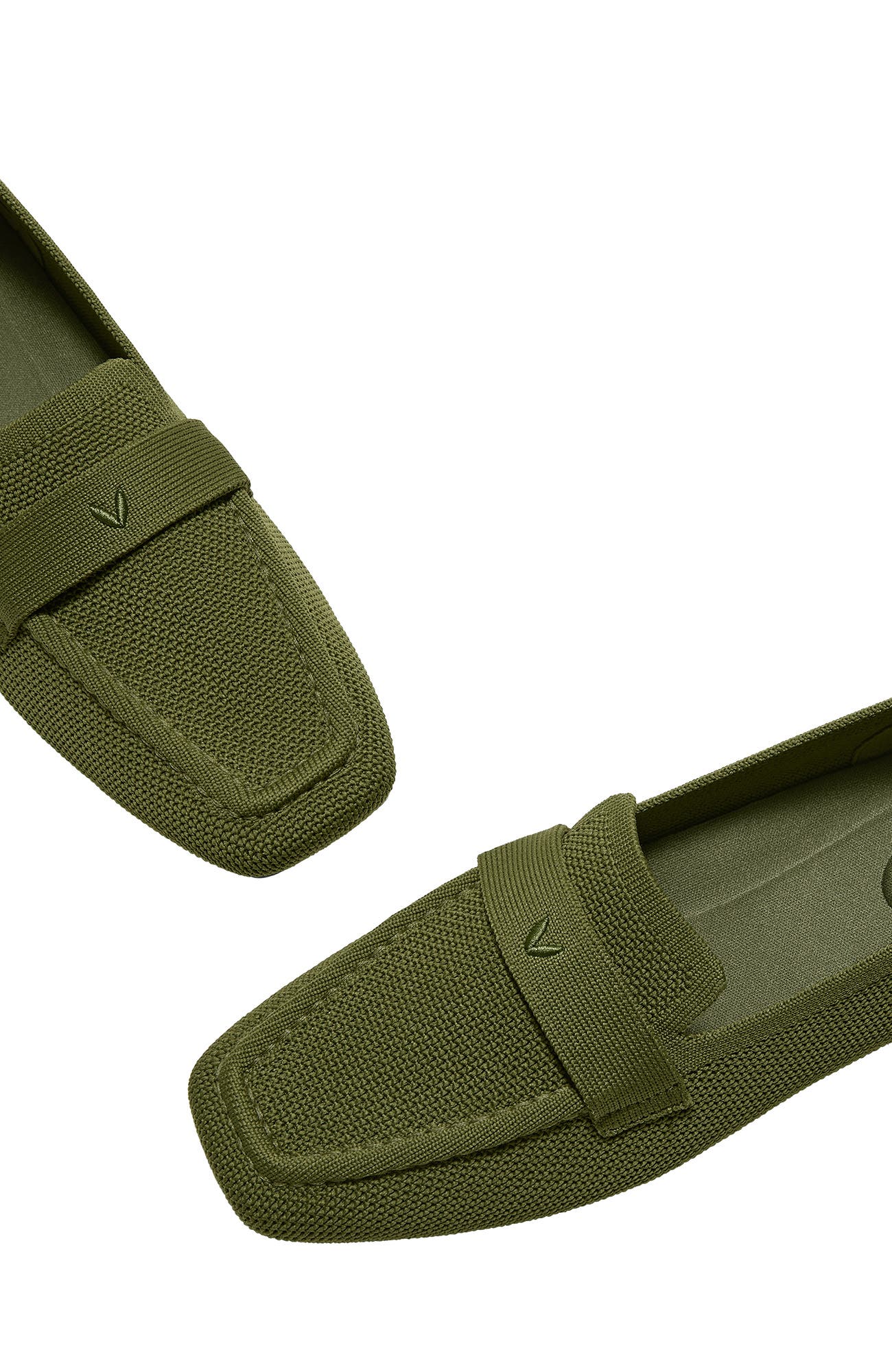 Silvie Square-Toe Icon Loafers, Alternate, color, OLIVE DRAB BONED