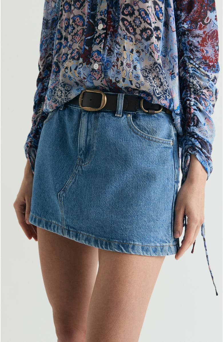 Scalpers Denim Mini Skirt, Main, color, Denim