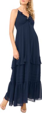 1.STATE Ruffle Chiffon Maxi Dress
