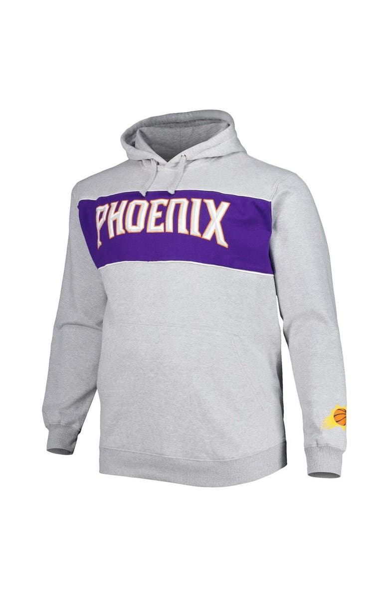 FANATICS Men's Fanatics Branded Heather Gray Phoenix Suns Big & Tall Wordmark Pullover Hoodie, Alternate, color, Heather Gray