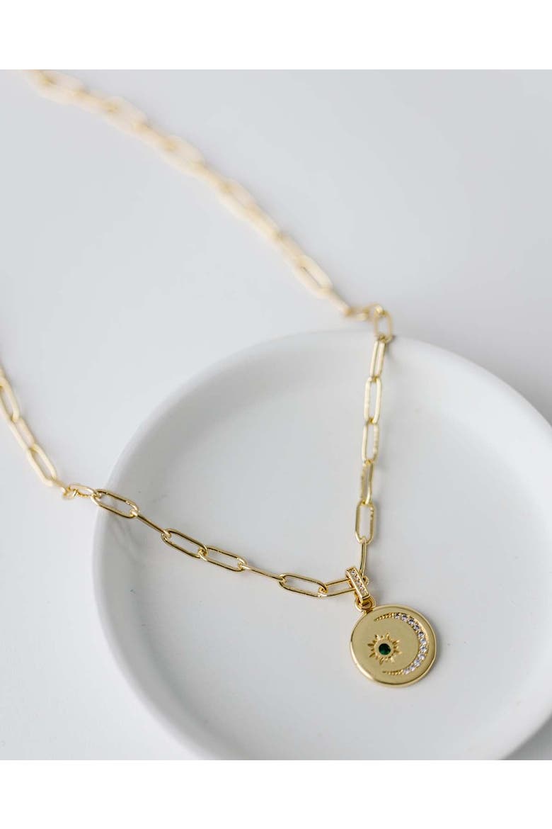 Luna Necklace, Alternate, color, Green