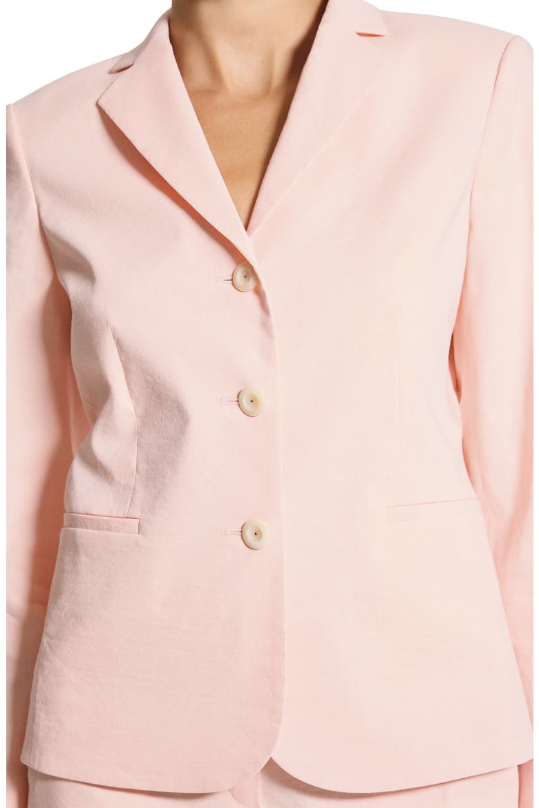 Shrunken Linen Blend Jacket, Alternate, color, WARM PINK