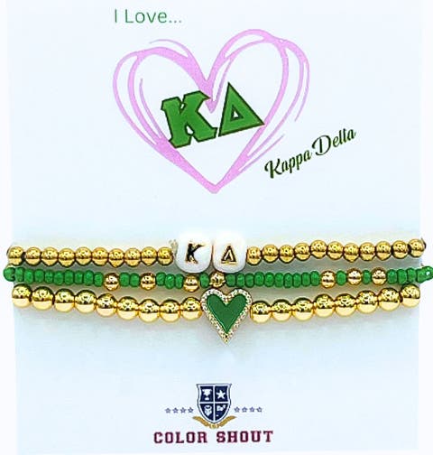 Kappa Delta Love My Sorority Bracelet Stack
